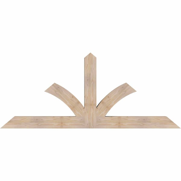 Ekena Millwork Richland Smooth Timber Gable Bracket, Douglas Fir, 84"W x 35"H x 5 1/2"D x 5 1/2"F, 10/12 Pitch GBW084X35X0606RIC00SDF - main